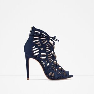 Zara wraparound leather high heels